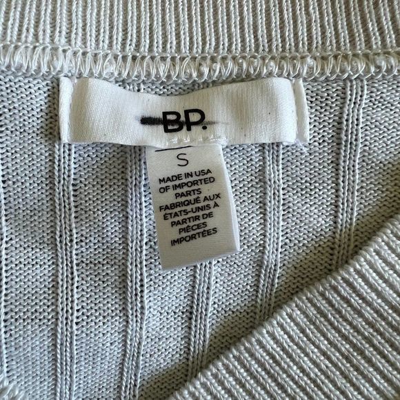 NWOT BP Reagan Rib‎ Crop Sweater in Ivory (S) - Picture 7 of 10